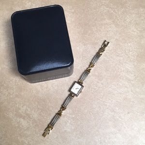 Anne Klein “X” Silver & Gold Watch